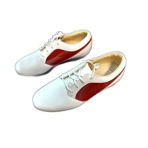 Nike Air Verdana Bucher Saddle II Women's Golf Shoes White/Red Size 7.5